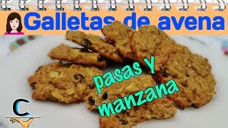 Galletas de avena con pasas de uva y manzana [upl. by Sabina]