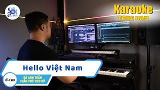 Hello Việt Nam Karaoke Tone Nam  Hà Anh Tuấn Chân Trời Rực Rỡ  Sol Studio [upl. by Llevron]