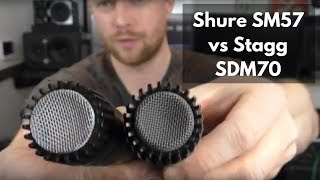 Shure SM57 vs Stagg SDM70 on a guitar cab [upl. by Akoyn]