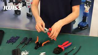 IWISS MC4 Connectors Solar PV Panel Tool Kit Crimping Stripping Cutting [upl. by Isyad]