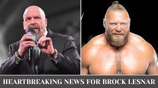 TRAGIC LOSS 💔 TRIPLE H MOURNS THE PASSING OF BROCK LESNAR A WWE LEGEND GONE TOO SOON [upl. by Edyaj]