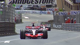 Alonso and Hamilton Duel in Monaco  2007 Monaco Grand Prix [upl. by Eile]