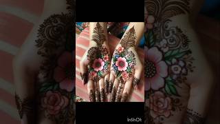 Simple Flower mehndi design 🥰❤ mehndi instagram shorts shortvideo ytshorts henna trending [upl. by Karee228]