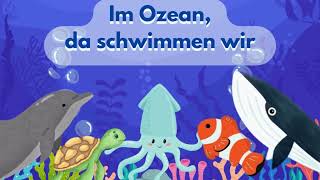 LUNANU  Im Ozean da schwimmen wir Kinderlied zum Mitsingen 🐟🐳🐬 [upl. by Haelhsa]