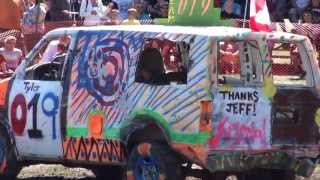 Petrolia Demolition Derby 2013  Heat 3 Vans [upl. by Assiral]