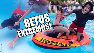 RETOS EXTREMOS con mi NOVIO en la PISCINA COMPETICIÓN en PAREJA  Laia Oli [upl. by Norrahs]