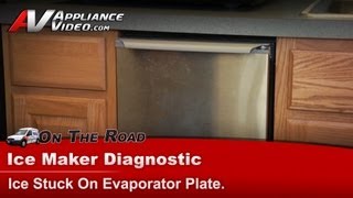 Maytag Ice Maker Repair  Ice Stuck On Evaporator Plate  Grid Assembly [upl. by Blatman]