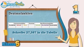 Dezimalzahlen schreiben  Klasse 6 ★ Übung 1 [upl. by Herwin627]