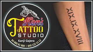 Classic Roman Numerals Tattoo Designs ll Roman Style Lettering ll Kens Tattoo Studio ll Rajkot [upl. by Avir636]