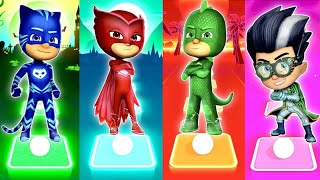 Catboy 🆚 Owlette 🆚 Gekko 🆚 Romeo  PJ Masks  Tiles Hop EDM Rush [upl. by Arimahs361]