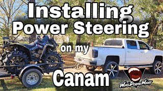 Canam installing power steering DPS install to help my torque locker [upl. by Ob570]