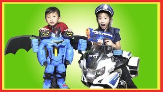 Pretend Play POLICE with Ryans Toy Review Toy Store [upl. by Hazelton]