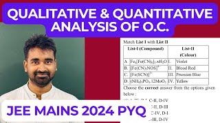 Qualitative amp Quantitative Analysis of Organic Compounds with Colour amp Its Compounds chemwarriors [upl. by Lynch]