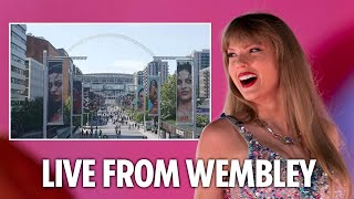 Live view as Taylor Swift fans gather at Wembley Stadium for huge concert [upl. by Komara]