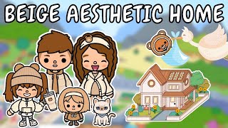 Beige Aesthetic 🪴🍼 Big Family Home 🤎 Toca Boca House Ideas 😍 TOCA GIRLZ [upl. by Most324]