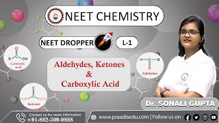 Aldehydes Ketones amp Carboxylic Acid  Lecture 1  Chemistry  Dropper NEET  Praadis Education [upl. by Ramoj]