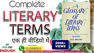 LITERARY TERMS in English Literature in Hindi  AKSRajveer  Literature Lovers [upl. by Eetse]