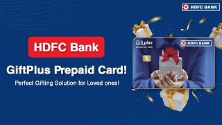 HDFC Bank GiftPlus Prepaid Card Perfect Gifting Solution for loved one  HDFC Bank [upl. by Lenox]