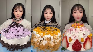 Asmr Whipping Cream Cake  Mukbang Eating 🍰🧁 17 [upl. by Gnivri]