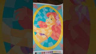 Coloriage mystère Disney tome vitraux n°8 disney ariel coloriagepouradulte [upl. by Menard]