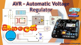 AVR  Automatic Voltage Regulator  1 සිංහල  Error operated  brushless excitation marinengbase [upl. by Landahl]