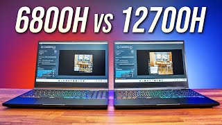 Best Laptop CPU AMD Ryzen 7 6800H vs Intel i712700H [upl. by Zuckerman]