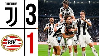 juventus vs psv 31 highlights  Yıldız Goal Nico González amp McKennie  CHAMPIONS LEAGUE 202425 [upl. by Mindy]