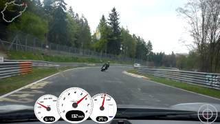 Porsche vs Motorrad auf der Nordschleife [upl. by Ardnued]