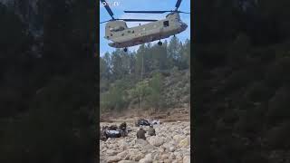 El BHELTRAV FAMET con sus Chinook retirando vehículos de lugares inaccesibles [upl. by Byrne591]