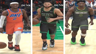 Dunking With The Top 20 Players In NBA 2K25 4K UHD [upl. by Orlanta801]