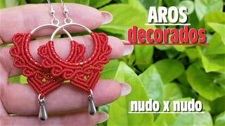 COMO HACER AROS DECORADOS CON MACRAMÉ [upl. by Jenei]