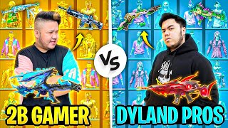 DYLAND PROS😯 VS 2B GAMER👑 MUST RARE COLLECTION BETWEEN TWO RICHEST PLAYER OF FREEFIRE [upl. by Mila]