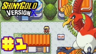 Lets Play Pokemon Shiny Gold Version X Part 1  New Bark Town [upl. by Ellehcsar290]