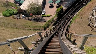 Cyclops POV Unique Wooden Coaster Mount Olympus Wisconsin [upl. by Amzu]