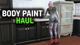 4K Clean Haul Body art suit  How to make Body art on the sims 4  Body art Haul  Try Haul [upl. by Taub317]