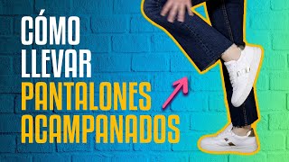 Cómo LLEVAR PANTALONES CAMPANA ✅ con Zapatos de moda  8 outfits con pantalones anchos y zapatillas [upl. by Kremer]