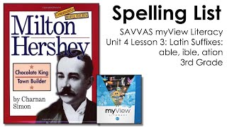 SAVVAS MyView Literacy Unit 4 Lesson 3 Spelling  3rd Grade [upl. by Adnirolc]