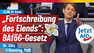 „Fortschreibung des Elends“  Die Wahrheit über das BAföGGesetz der Ampel  Dr Götz Frömming AfD [upl. by Ranip]