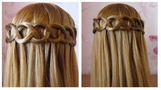 ⭐︎ Tuto coiffure simple et rapide tresse cascade boucle ⭐︎ Сoiffure facile à faire soi même [upl. by Nedyarb]