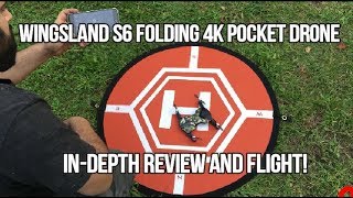 Wingsland S6 V2 Folding 4K Pocket Drone With GPS InDepth Review And Flight DayNight [upl. by Nolyarg653]