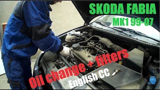 Skoda Fabia 14 MPI DIY Oil Change \ Schimbare ulei  filtre [upl. by Nadirehs]