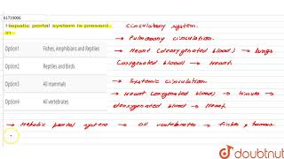 Hepatic portal system is present in [upl. by Eelasor]