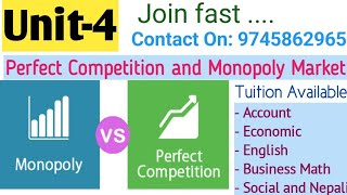 Perfect competition market and monopoly market  class 12 market related concept class 12 economic [upl. by Aikym]