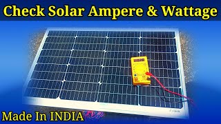 How to check solar panel ampere how to test solar panel wattage Loom solar [upl. by Dixon]