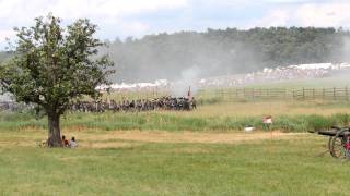 Picketts Charge 150th Gettysburg Reenactment [upl. by Paymar557]