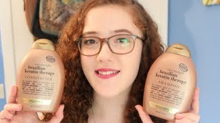 Product Review  Organix Ever Straight Brazilian Keratin Therapy Shampoo amp Conditioner [upl. by Bartholomew866]