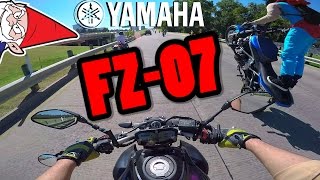 FZ07 and Wheelies and Crashes OH MY [upl. by Burg]