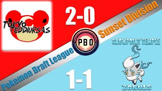 Pokémon Draft League  Tokyo Teddiursas VS Snowpoint Temple Zoruas  S7 W3 Sunset Div [upl. by Eellah495]