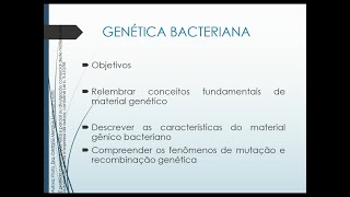 Genética Bacteriana Parte I [upl. by Lexie]