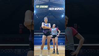 FIFI SHARMA AND FAITH NISPEROS 💚💙 volleyball dlsu admu youtubeshorts viral [upl. by Mechelle]